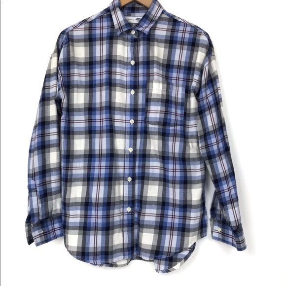Old Navy Boyfriend Flannel Plaid Sz XS - Picture 1 of 8